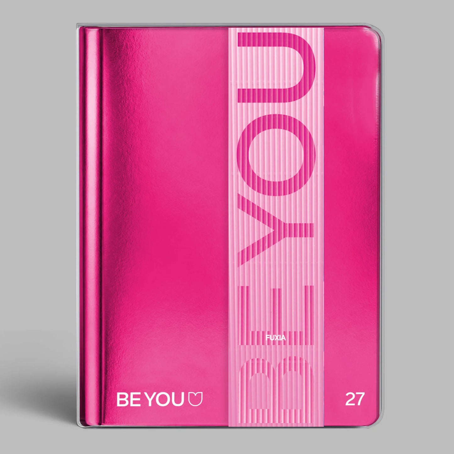 Diario Be You Fuxia 2026-2027 12 Mesi Datato Formato Easy con Stickers