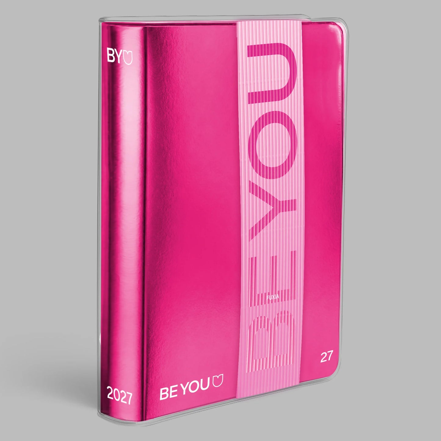 Diario Be You Fuxia 2026-2027 12 Mesi Datato Formato Easy con Stickers
