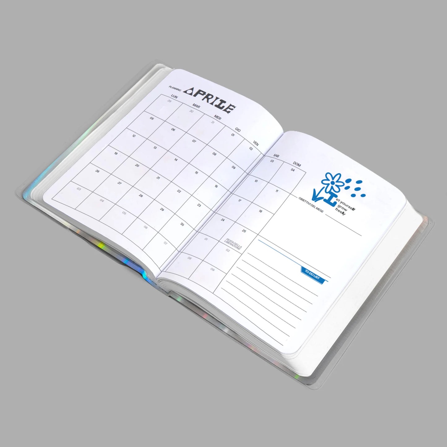 Diario Be You Prism 2026-2027 12 Mesi Datato Formato Easy con Stickers