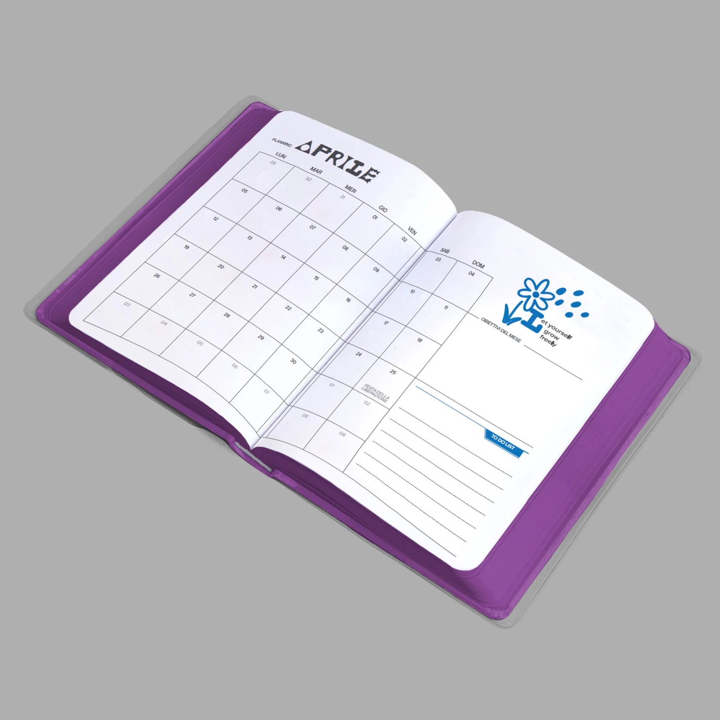 Diario Be You Purple 2026-2027 12 Mesi Datato Standard ed Easy