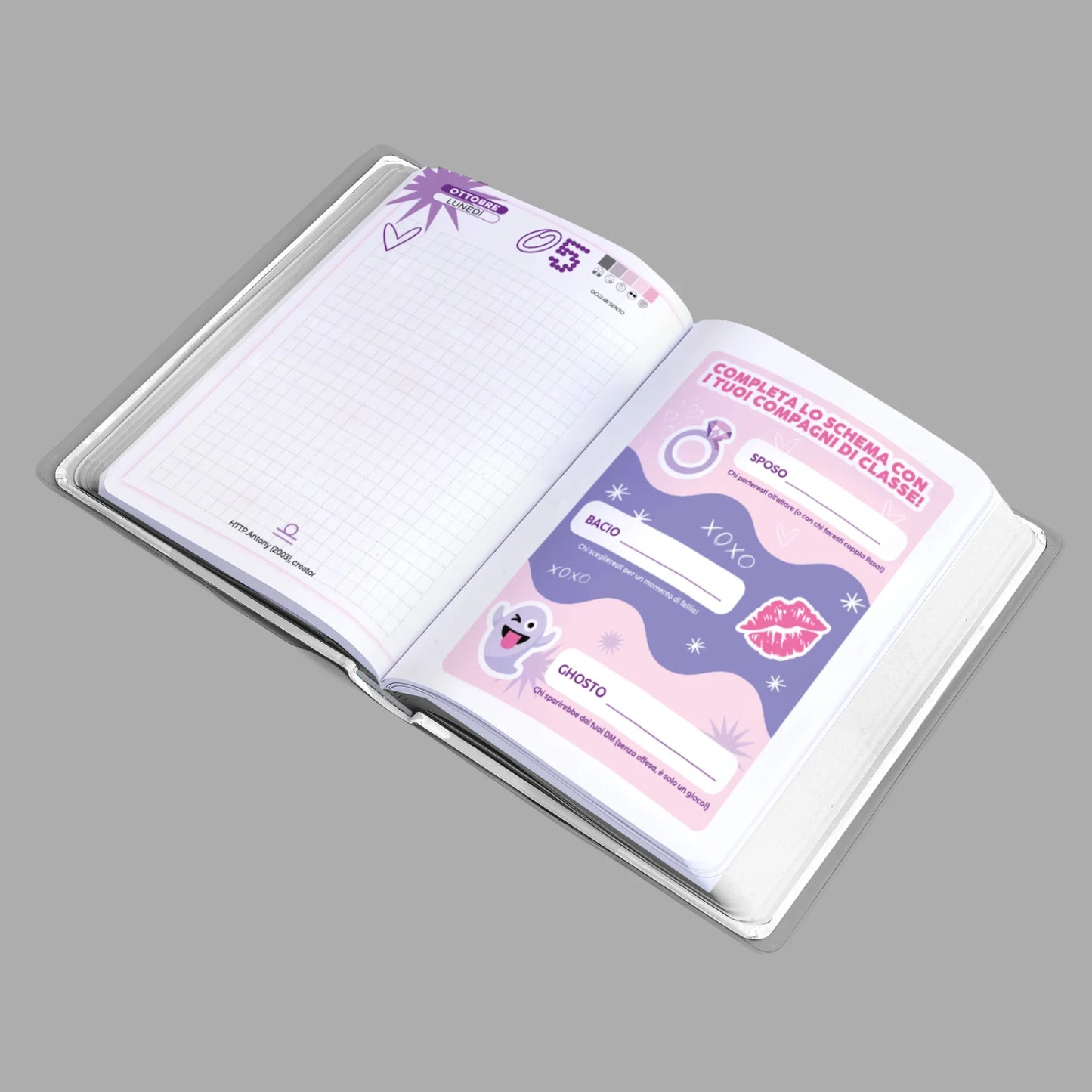 Diario Be You Webboh 2026-2027 12 Mesi Datato Easy con 100 Stickers