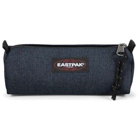 Astuccio Eastpak Benchmark Single Triple Denim — Tessuto Denim Tridimensionale Zip Garanzia 30 Anni Coordinato Padded Pak'r
