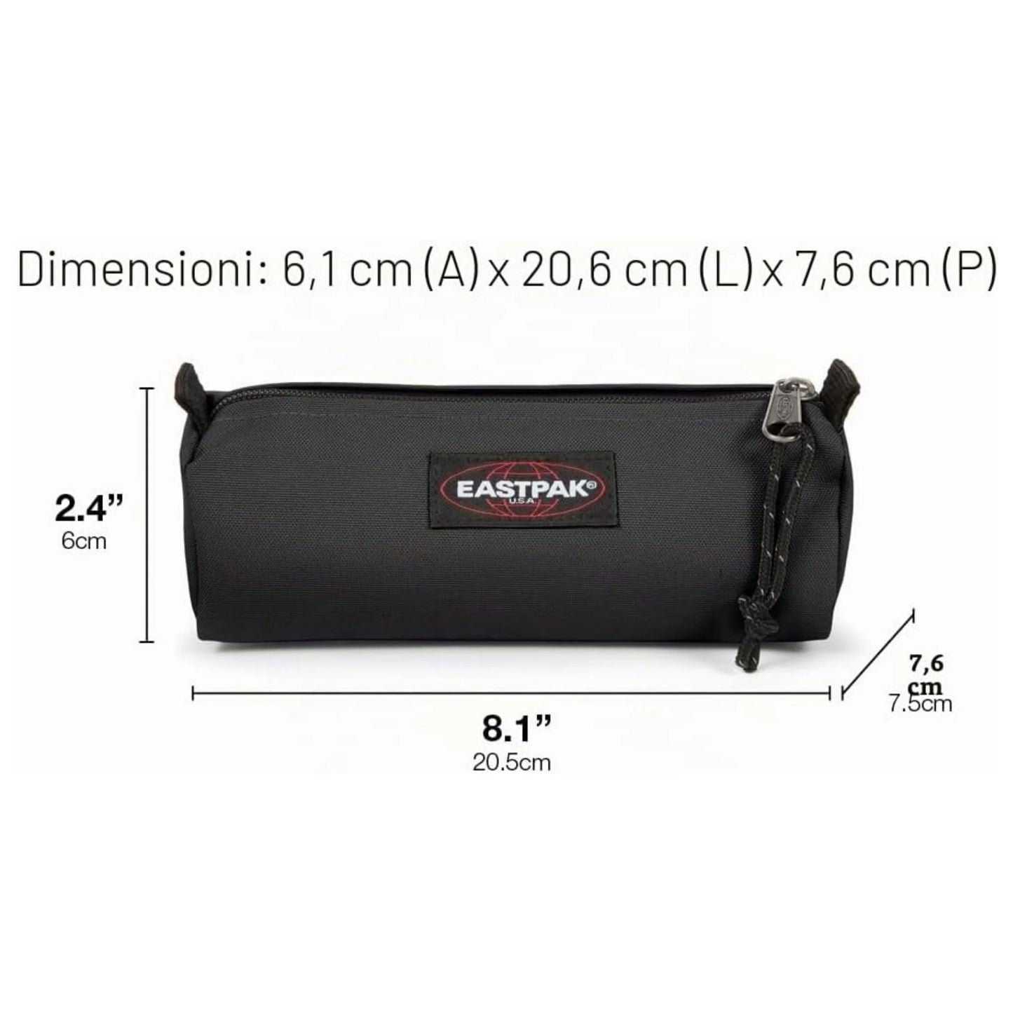 Astuccio Eastpak Benchmark Single Ultra Marine — Scomparto Unico Zip Garanzia 30 Anni Coordinato Padded Pak'r