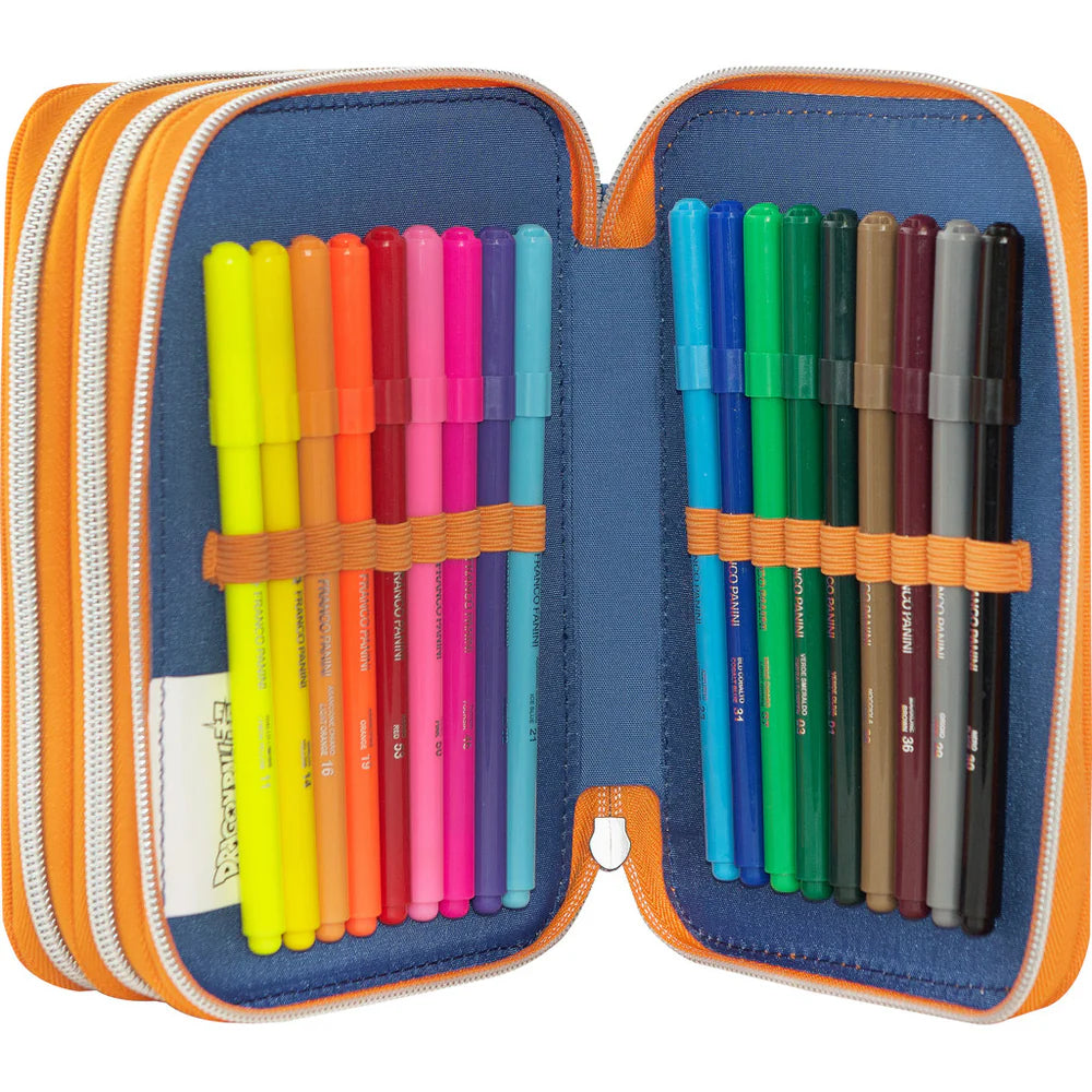 Astuccio 3 Zip Dragon Ball Blu/Arancione