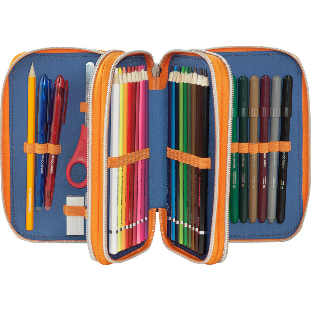 Astuccio 3 Zip Dragon Ball Blu/Arancione
