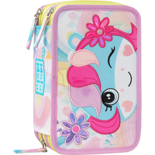 Astuccio 3 Zip Mofu Mofu Lilla