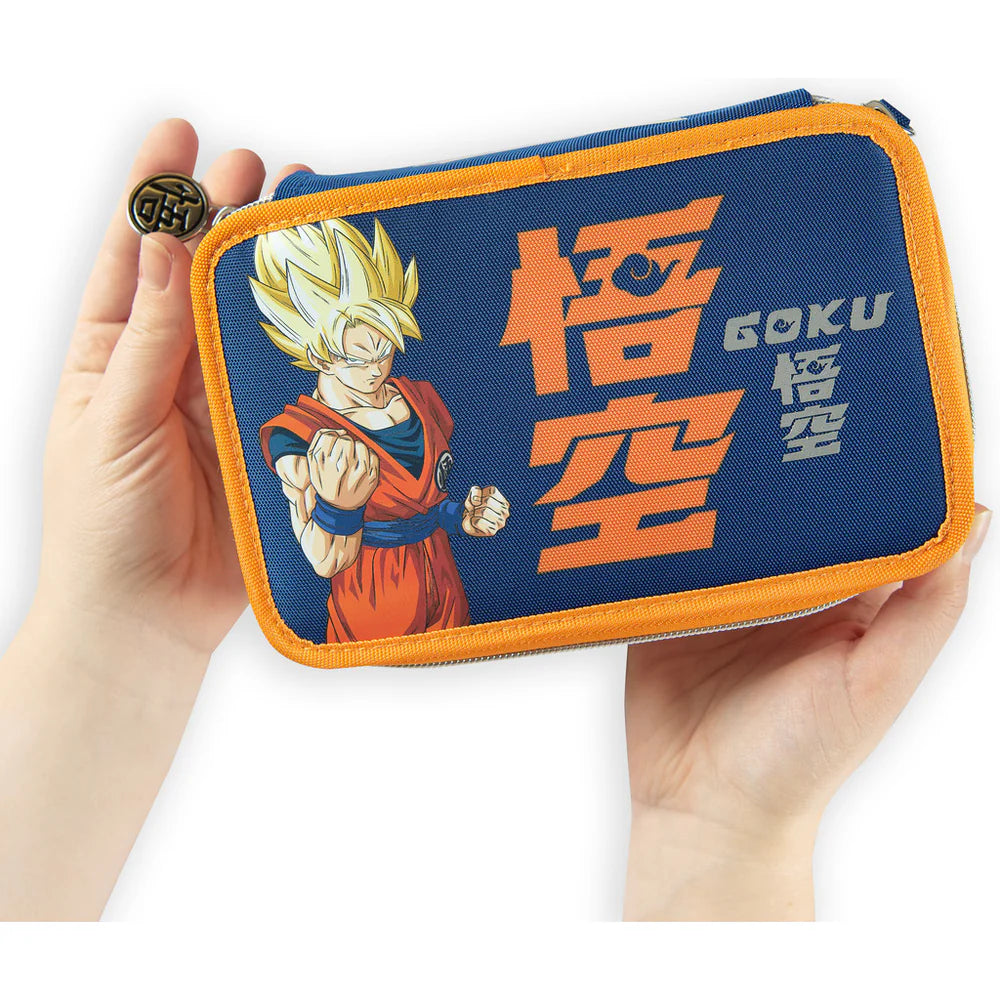 Astuccio 3 Zip Dragon Ball Blu/Arancione