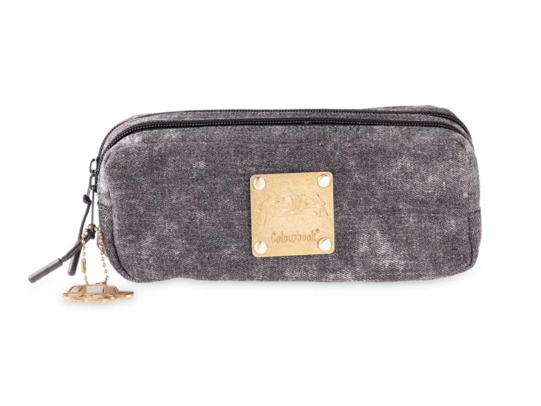 Astuccio due scomparti Black Denim Geolier