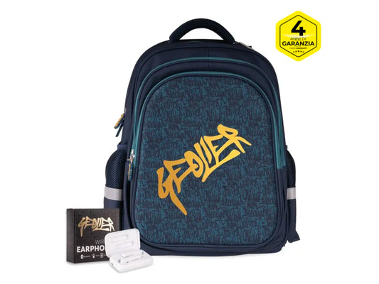 Zaino scuola Graffiti Geolier con cuffie omaggio