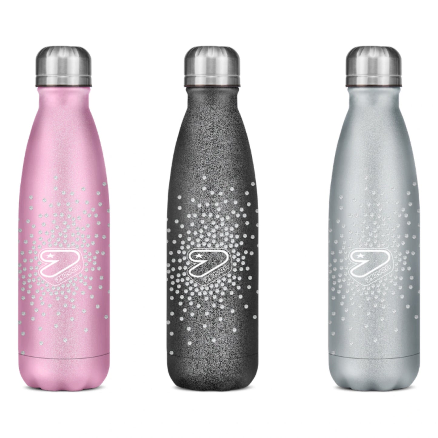 Borraccia Termica Seven 500ml Acciaio Inox con Strass Applicati Scuola