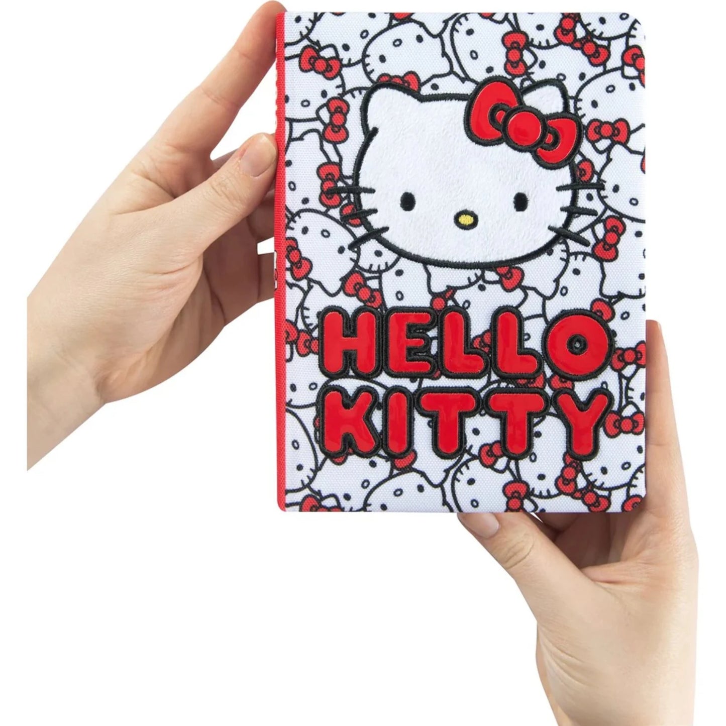 Diario Hello Kitty 2026/2027 12 Mesi Datato Kitty — Copertina Tessuto Ricamata 3D 352 Pagine Sticker Licenza Sanrio