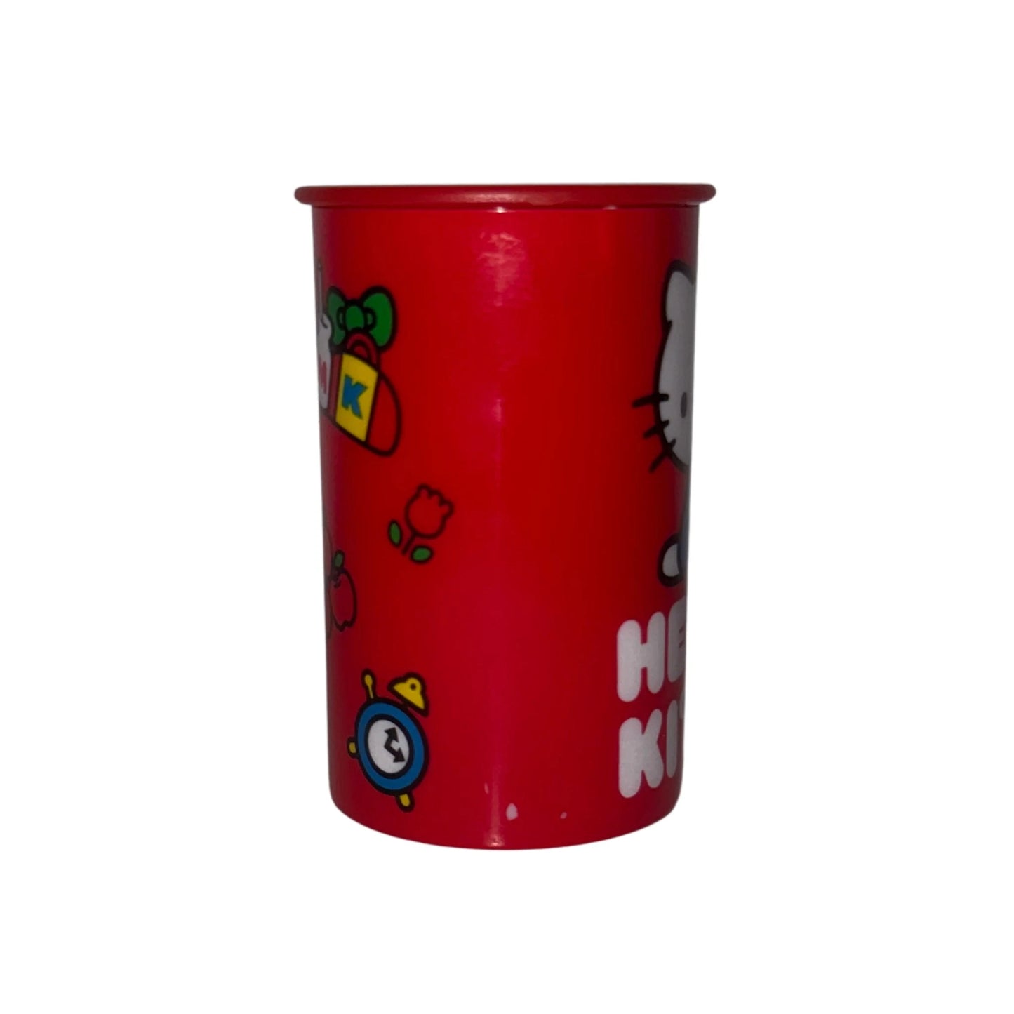Temperino 2 Fori con Contenitore Hello Kitty 2026 Rosso — Matite Standard e Jumbo Lama Acciaio Collezione Hello Kitty