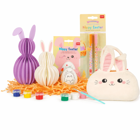 Kit Pasqua Legami Hoppy Easter 2026 Completo — Borsa, Penne Gel, Coniglietti e Kit Uovo