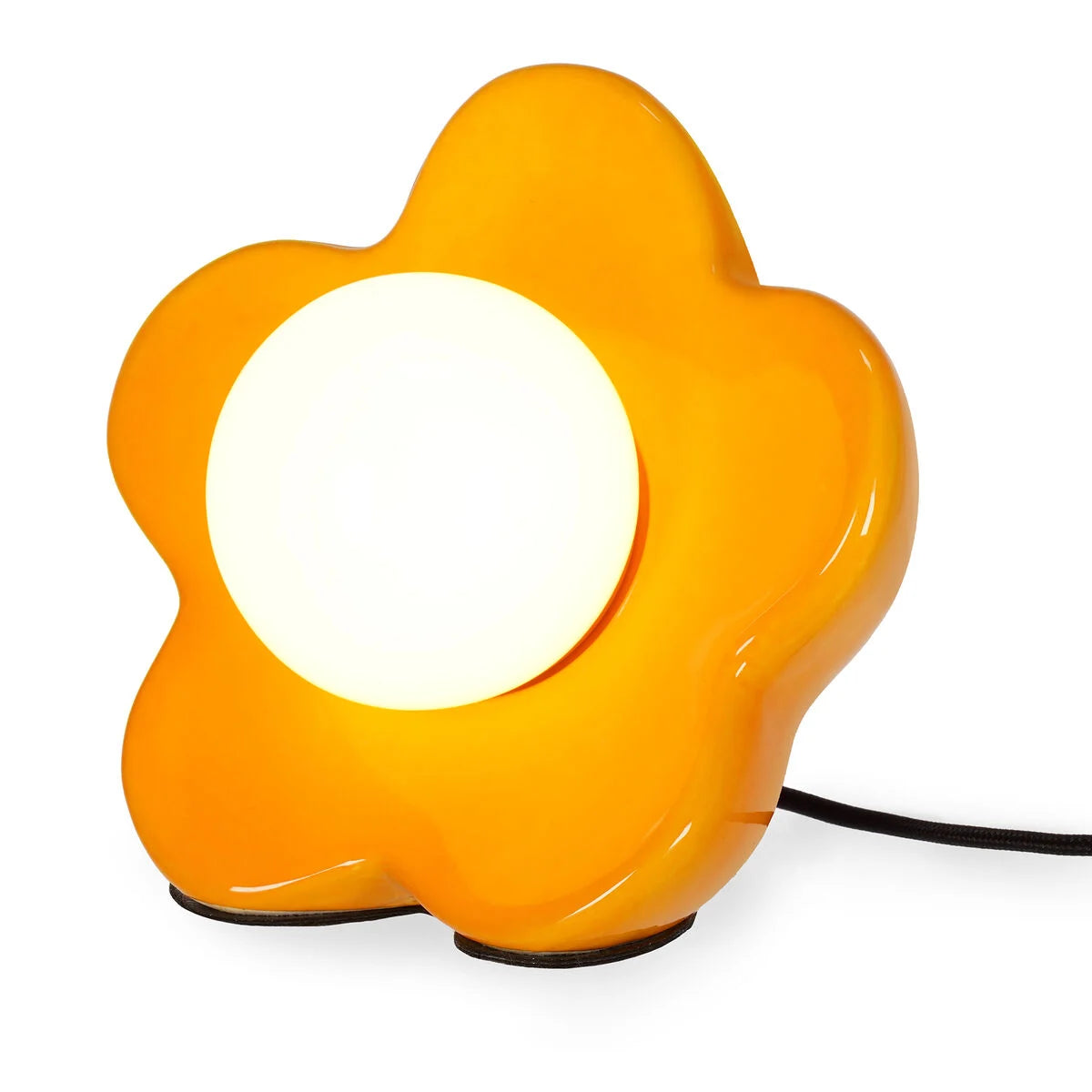 Lampada LED da Tavolo Flower Power Shiny Orange – Legami | Luce Calda Design Ceramica
