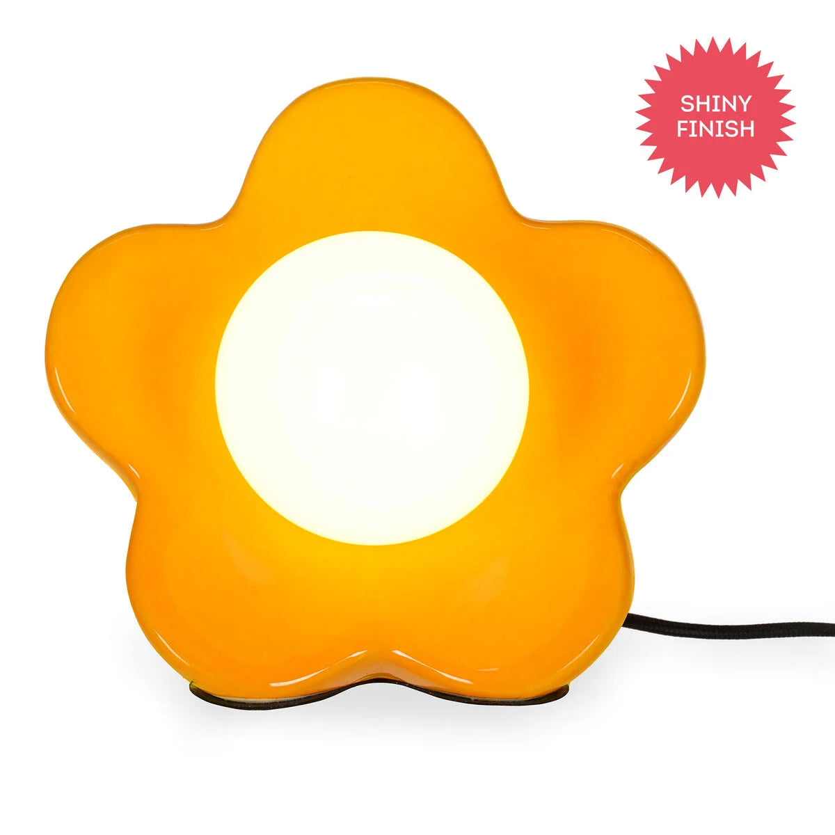 Lampada LED da Tavolo Flower Power Shiny Orange – Legami | Luce Calda Design Ceramica