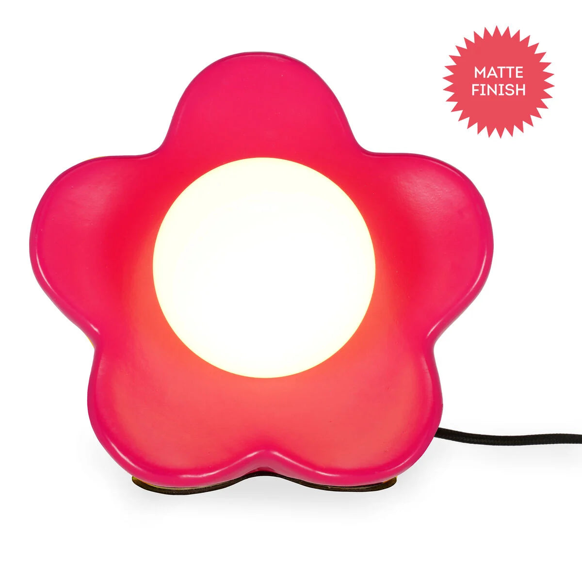 Lampada LED da Tavolo Flower Power Matte Pink – Legami | Luce Calda Design Ceramica