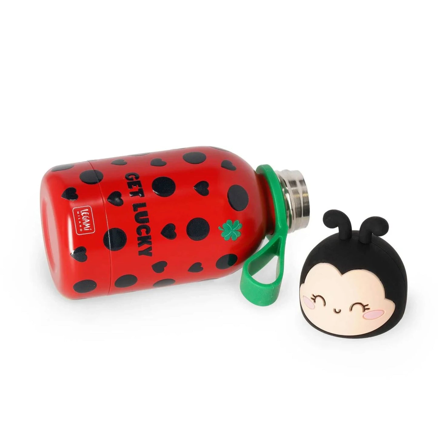 Borraccia Termica Bambini Legami Hot&Cold BFF Ladybug — 310ml Acciaio Inox 18/8 Caldo 12H Freddo 24H