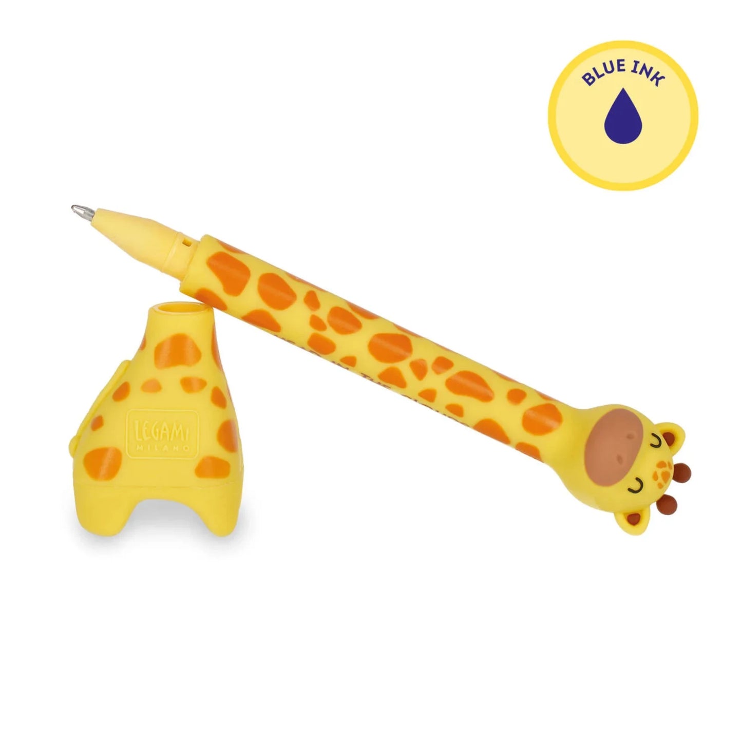 Penna a Sfera Legami Stand-Ink Ovation con Base — Giraffa Dino Llama | Penna Animali Ricaricabile Refill G2