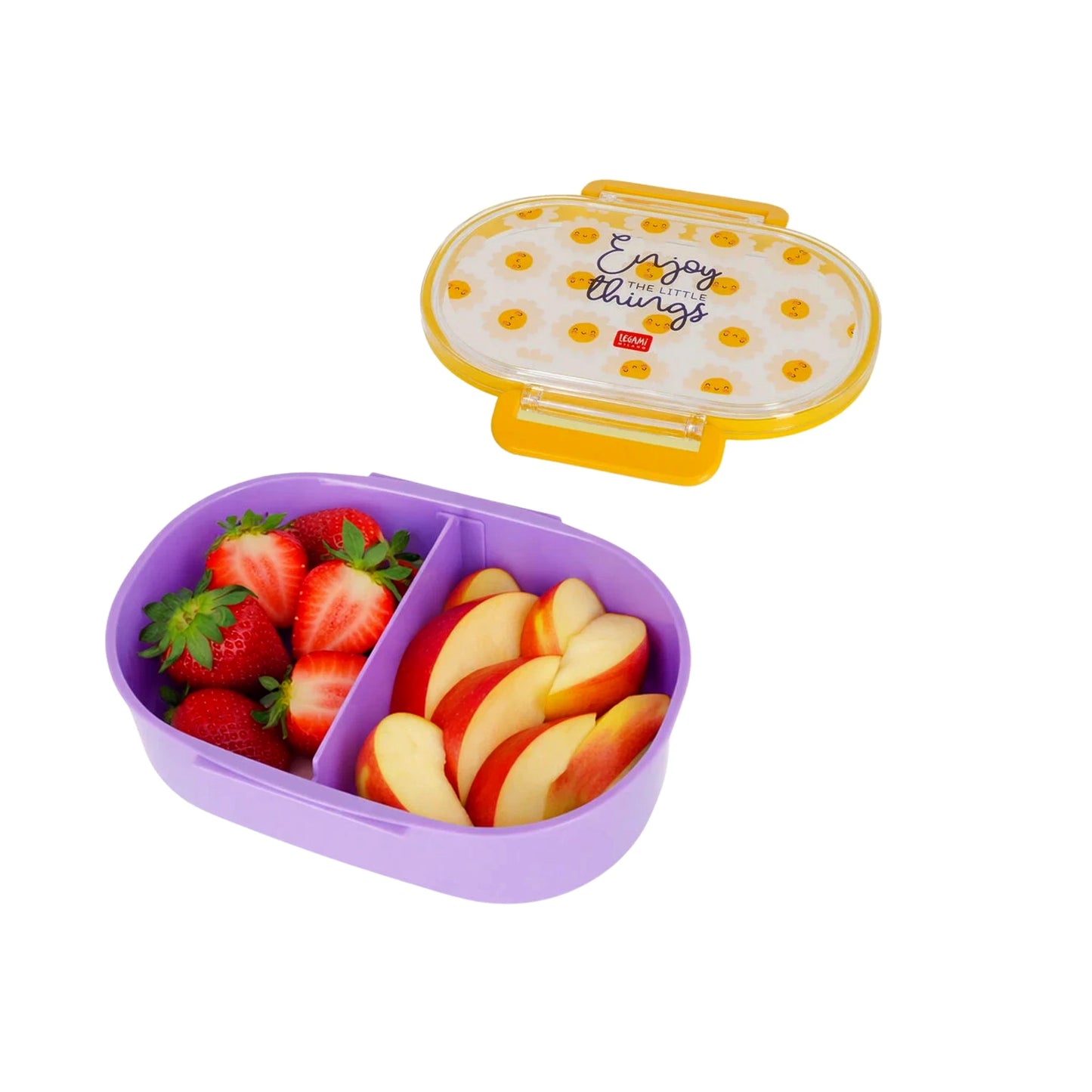 Contenitore Porta Merenda Legami Snack & Go Daisy 500ml con Divisorio Rimovibile Clip Phthalate Free | Back to School 2026