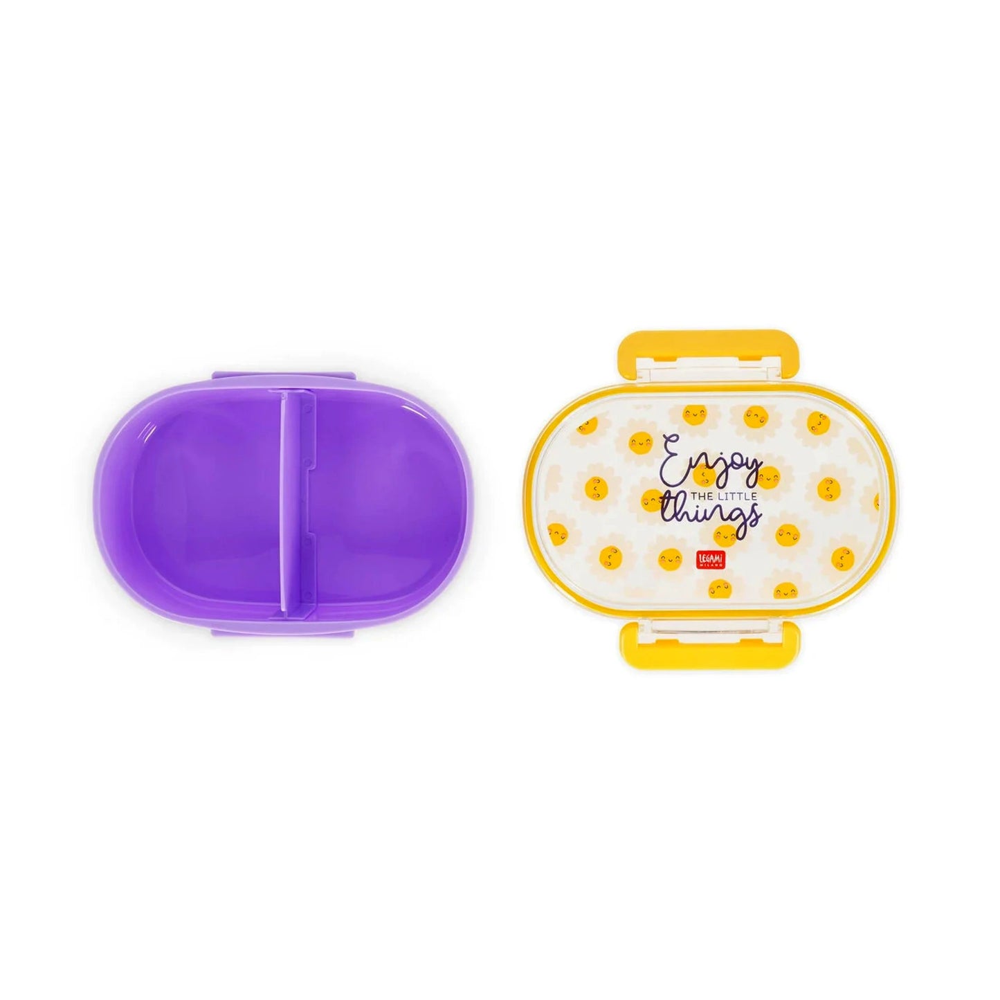 Contenitore Porta Merenda Legami Snack & Go Daisy 500ml con Divisorio Rimovibile Clip Phthalate Free | Back to School 2026