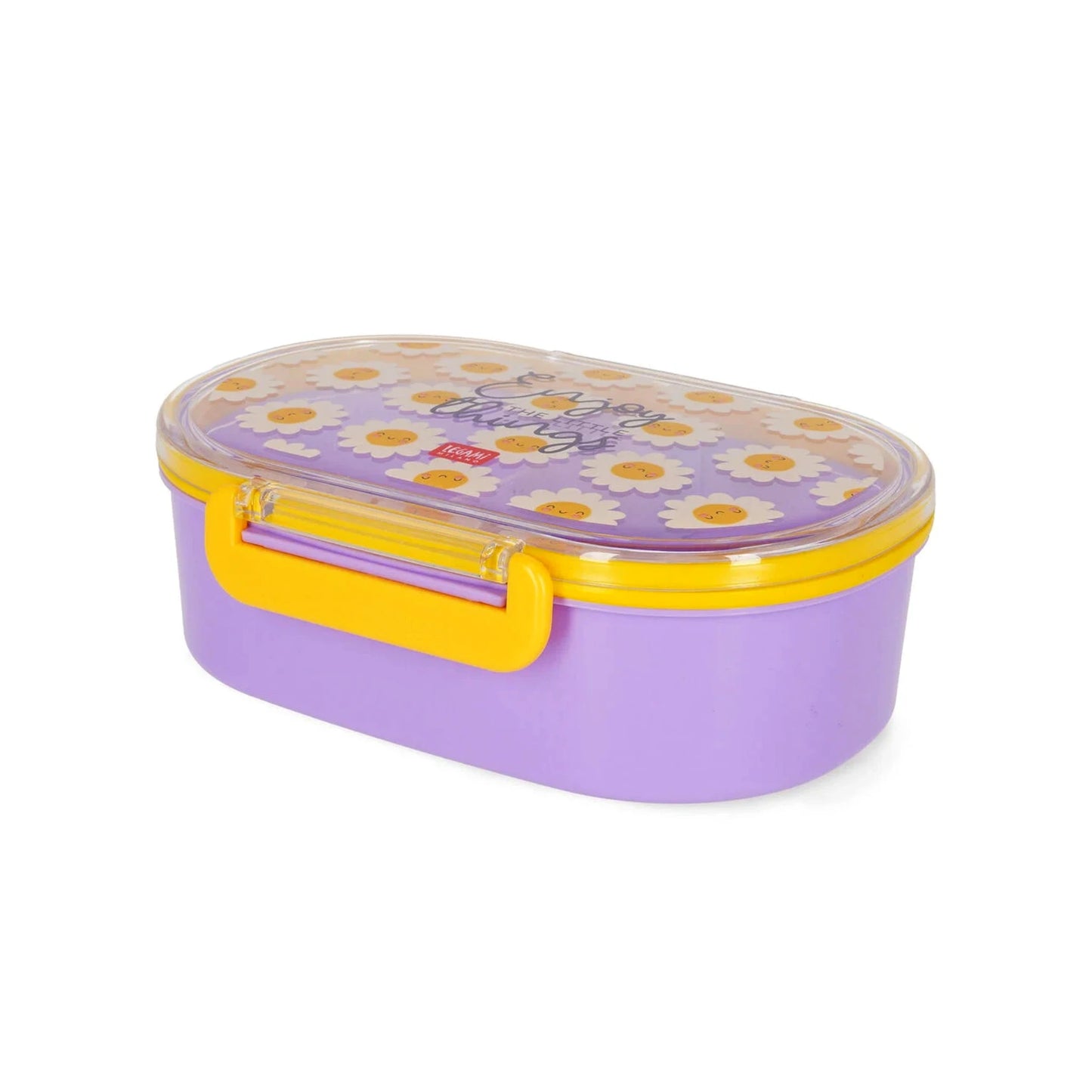 Contenitore Porta Merenda Legami Snack & Go Daisy 500ml con Divisorio Rimovibile Clip Phthalate Free | Back to School 2026