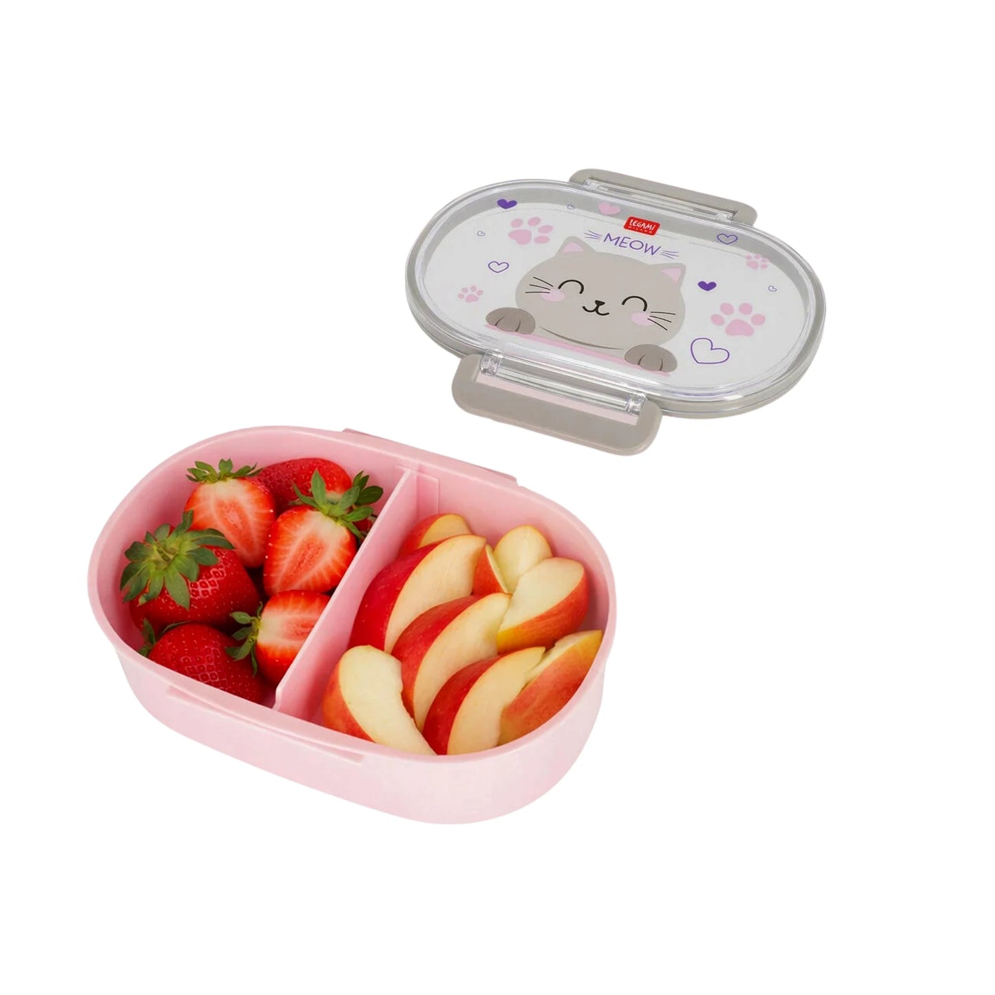 Contenitore Porta Merenda Legami Snack & Go Kitty 500ml con Divisorio Rimovibile Clip Phthalate Free | Back to School 2026
