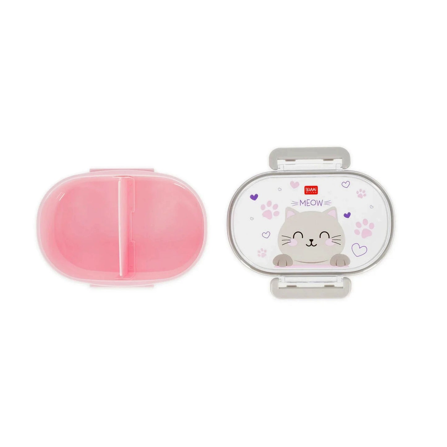 Contenitore Porta Merenda Legami Snack & Go Kitty 500ml con Divisorio Rimovibile Clip Phthalate Free | Back to School 2026