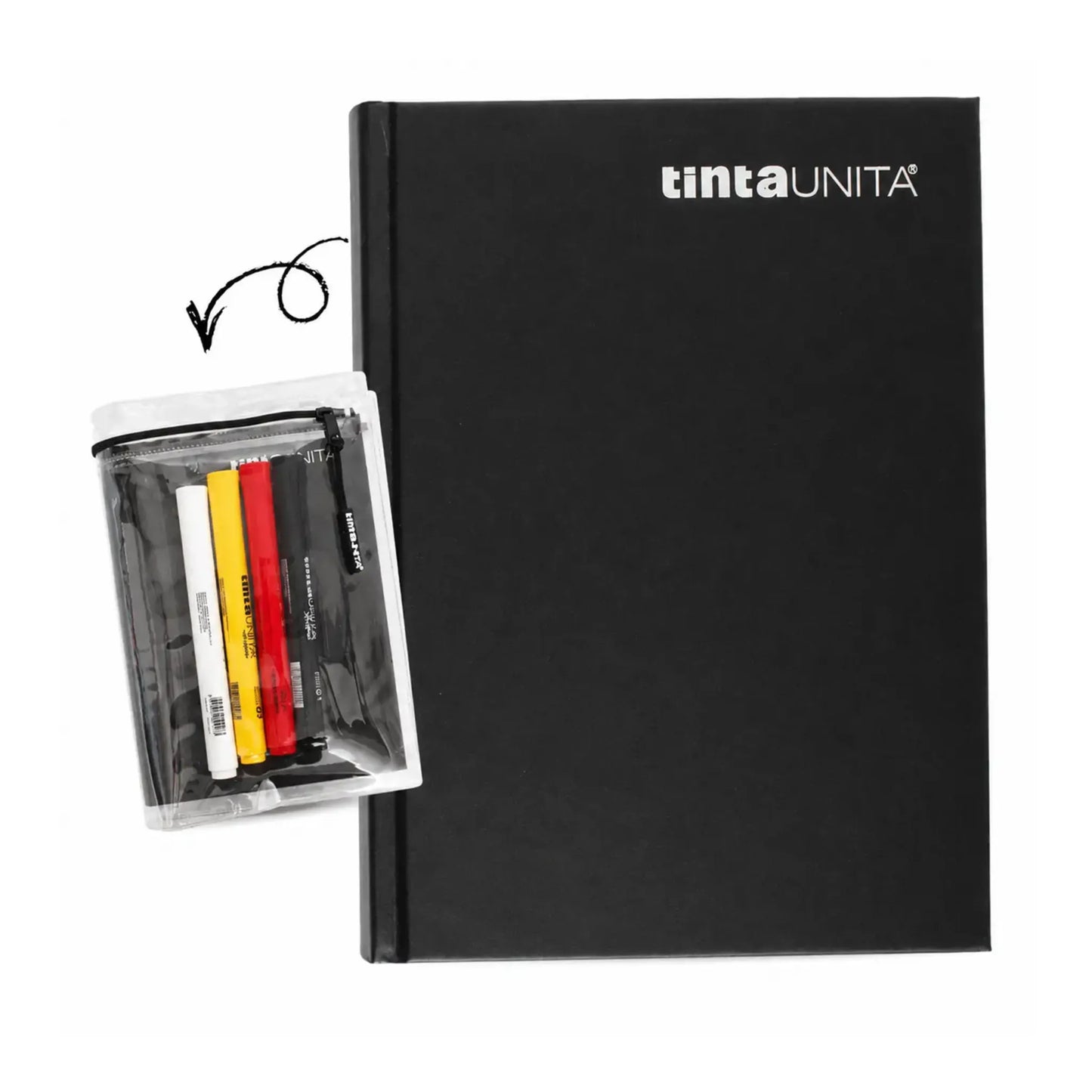 Diario Tinta Unita Plain 12 Mesi 2026-27 con Cover e Kit Penne | 5 Colori