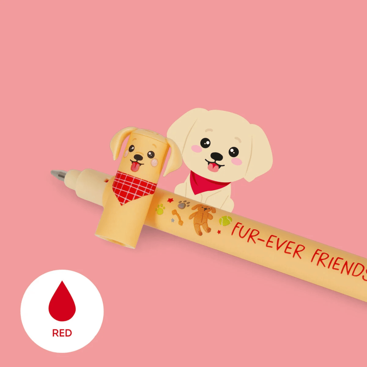 Set 3 Penne Cancellabili Legami Fur-ever Friends - Cani Golden Retriever Bulldog Poodle | Erasable Pen
