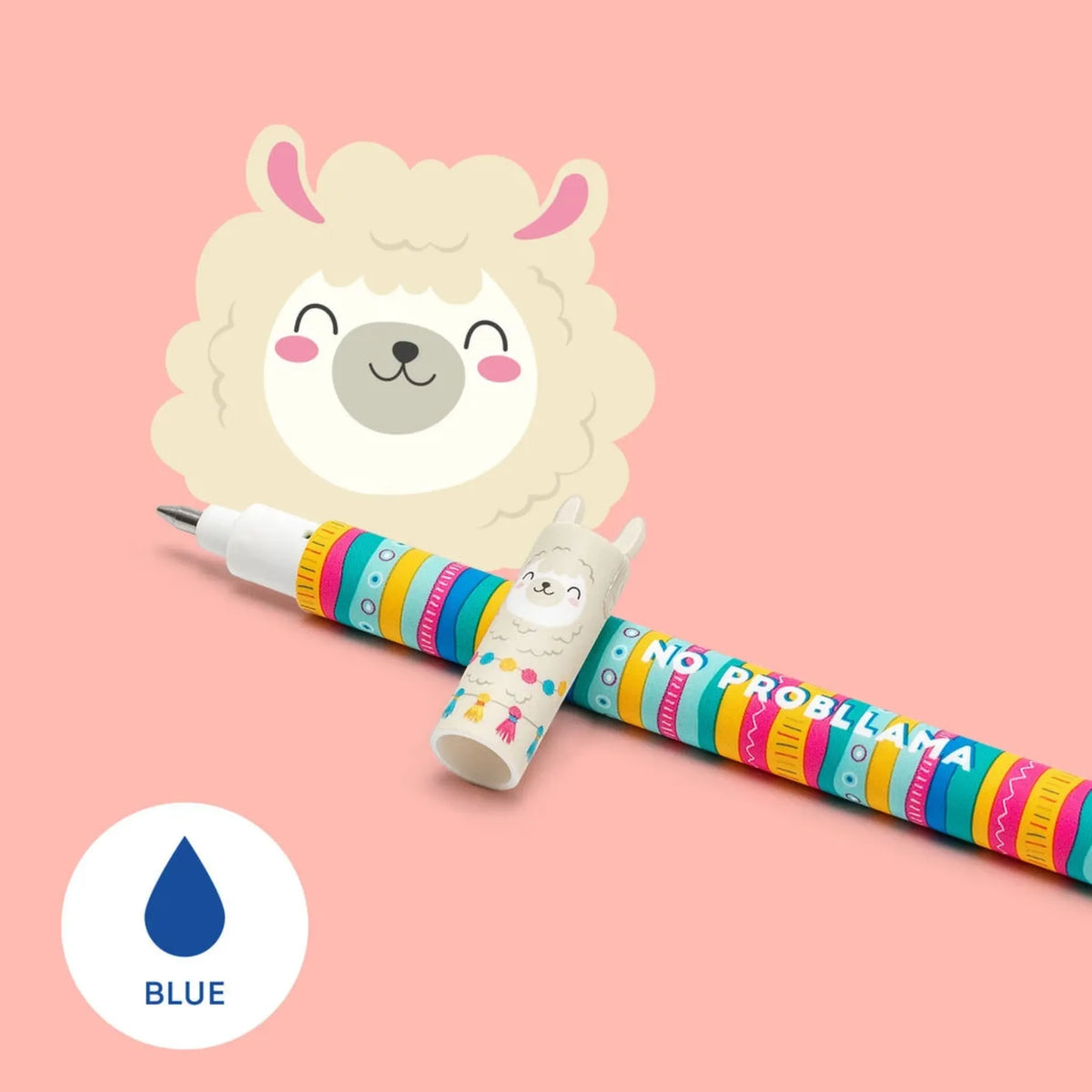 Penna Cancellabile Llama Legami – No Probllama Erasable Pen | Inchiostro blu 0.7