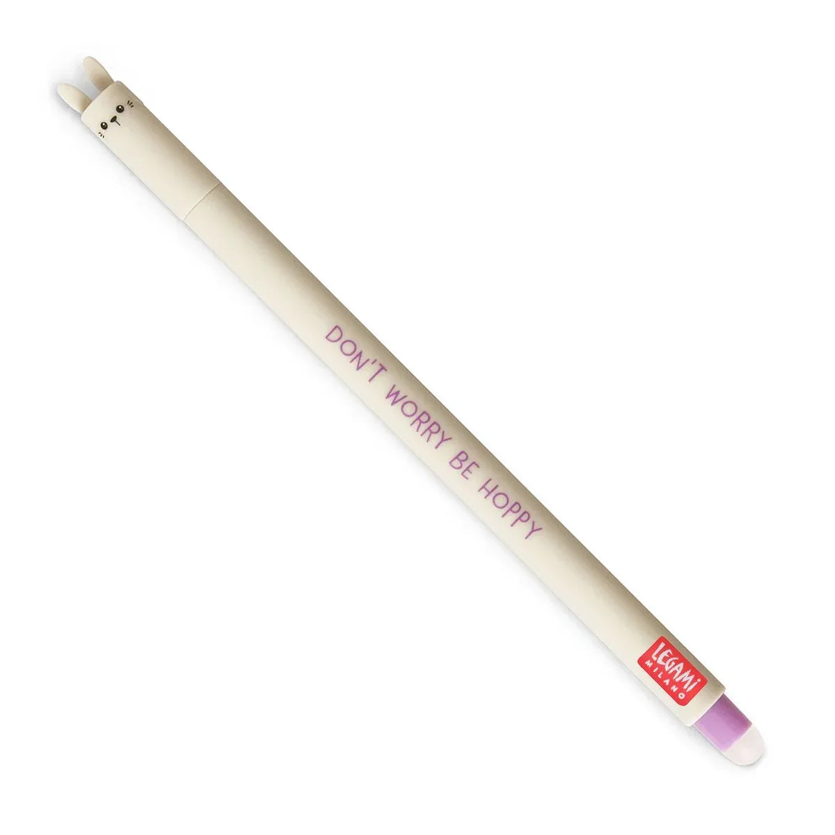 Penna Gel Cancellabile Bunny "Don't Worry Be Hoppy" Legami - Erasable Pen Viola