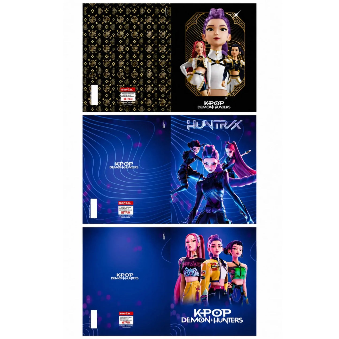 Quaderno Maxi A4 K-Pop Demon Hunters 100g Righe e Quadretti Scuola