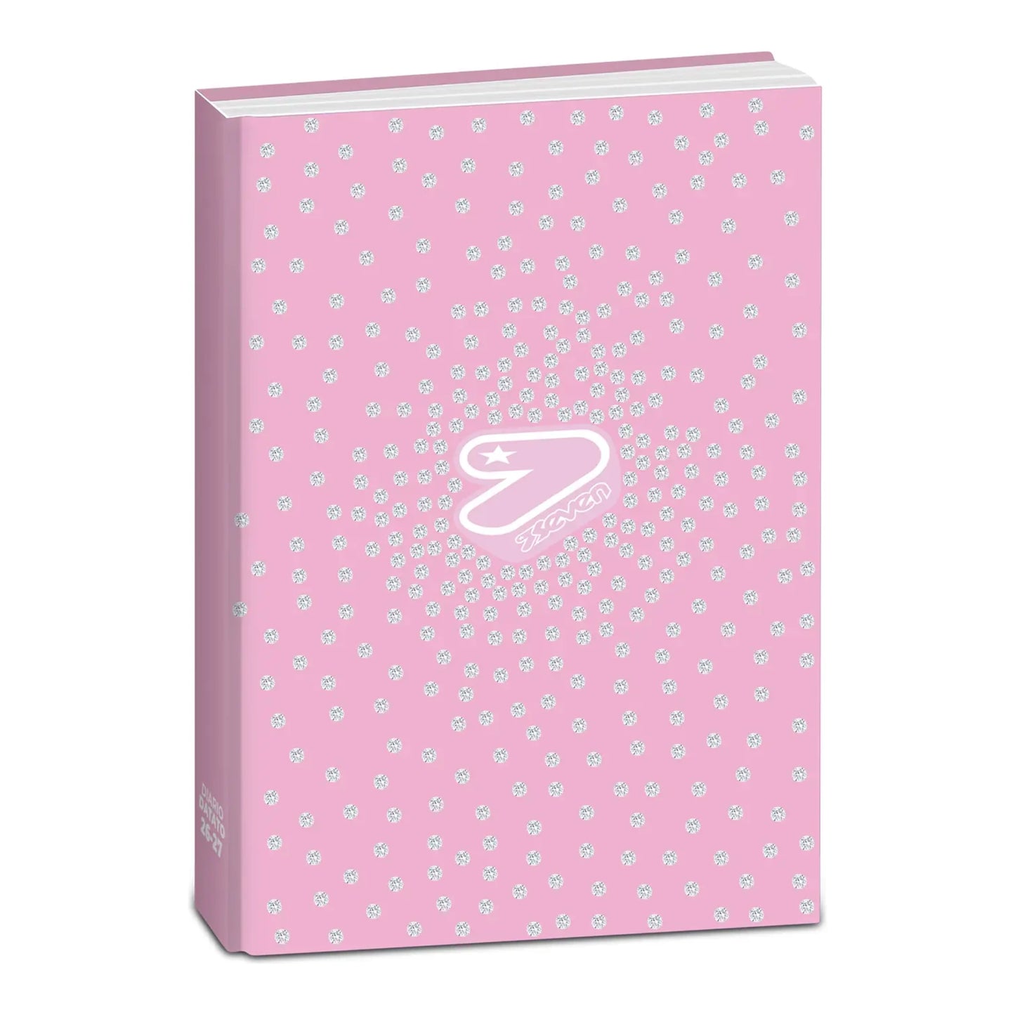 Diario Seven Glitzycute Datato 2026-2027 con Strass 12 Mesi Scuola