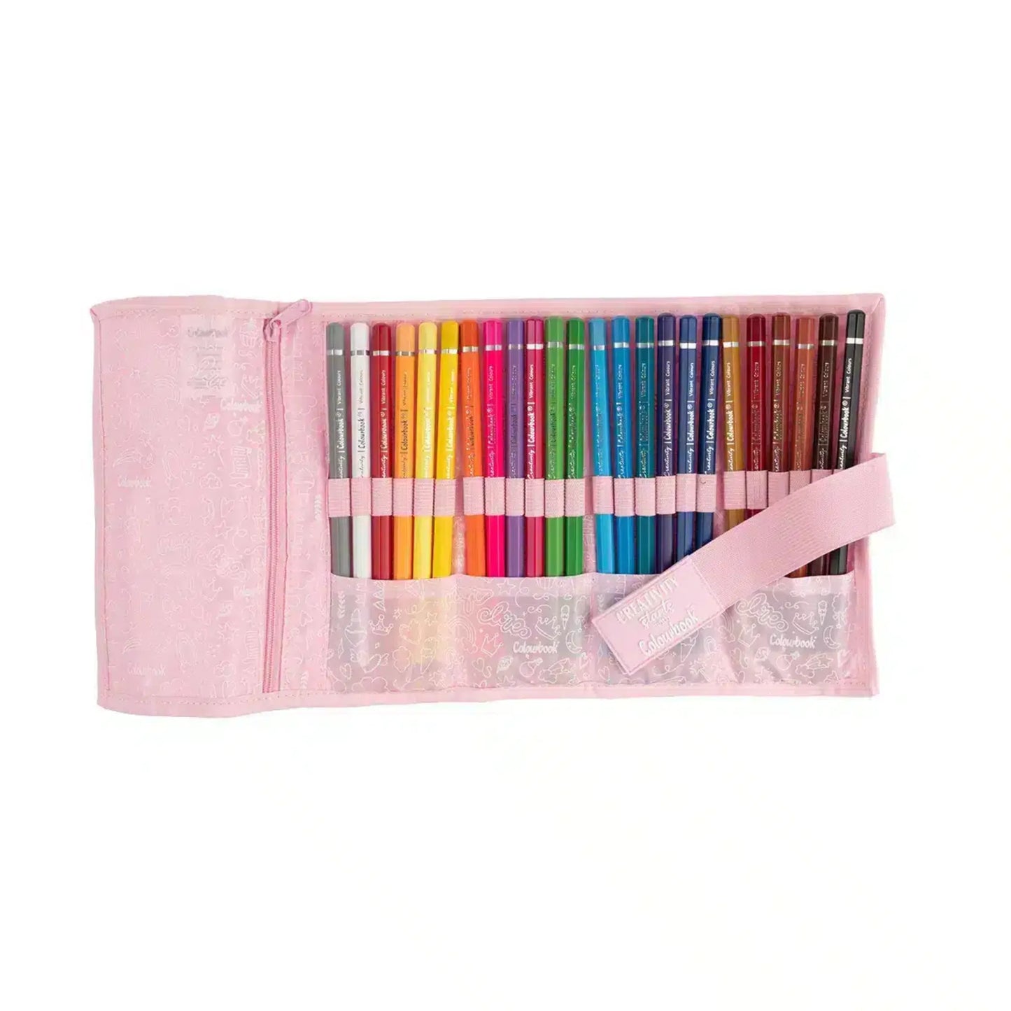Astuccio a Rotolo Glitter Colourbook con 24 Pastelli Mina 4 mm | 4 Colori