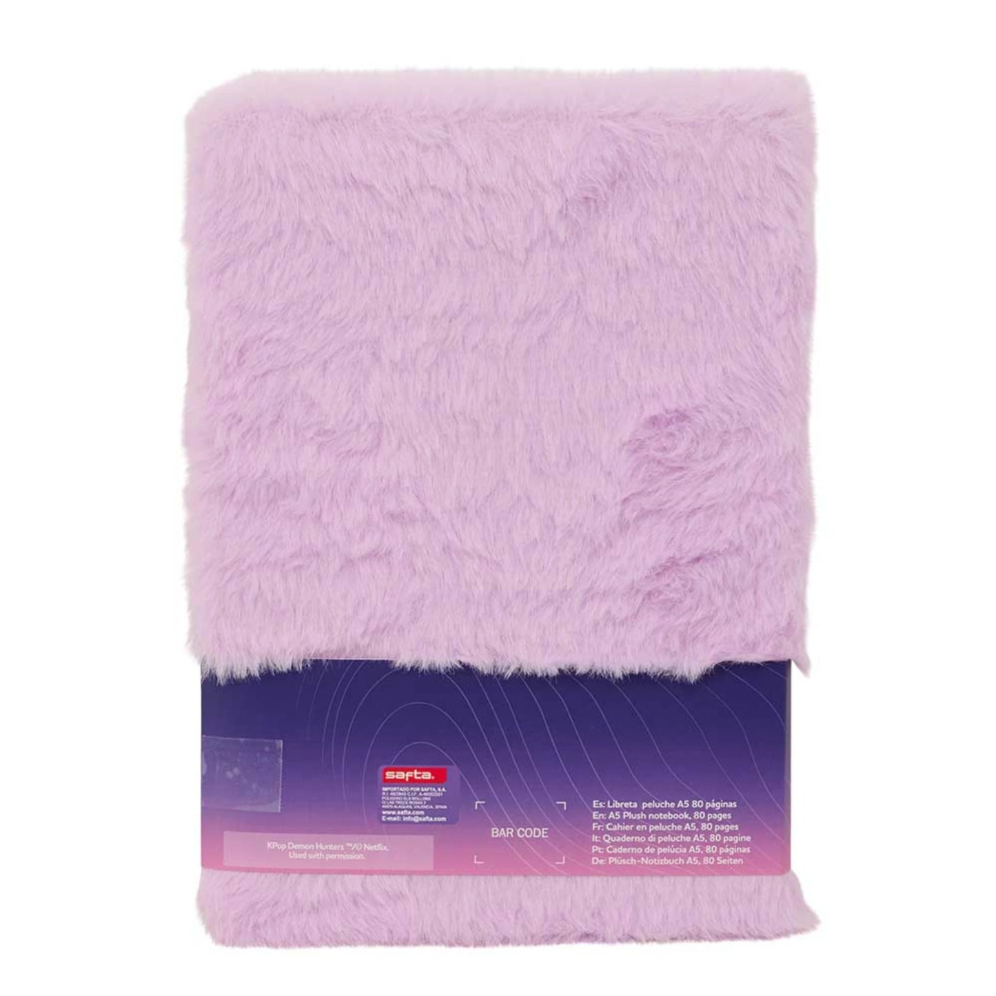 Quaderno Peluche A5 Safta K-POP Demon Hunters Energy — 80 Pagine Righe Decorate Huntrix Netflix