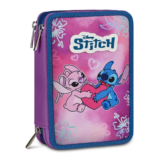 Astuccio Seven 3 Zip Lilo & Stitch You Are Magical Completo 44 Pezzi Stitch Angel Viola Rosa Disney