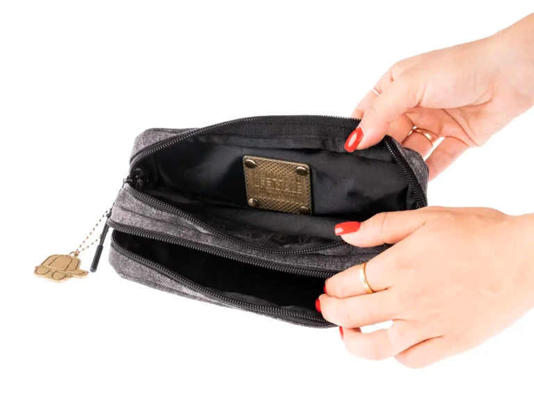 Astuccio due scomparti Black Denim Geolier