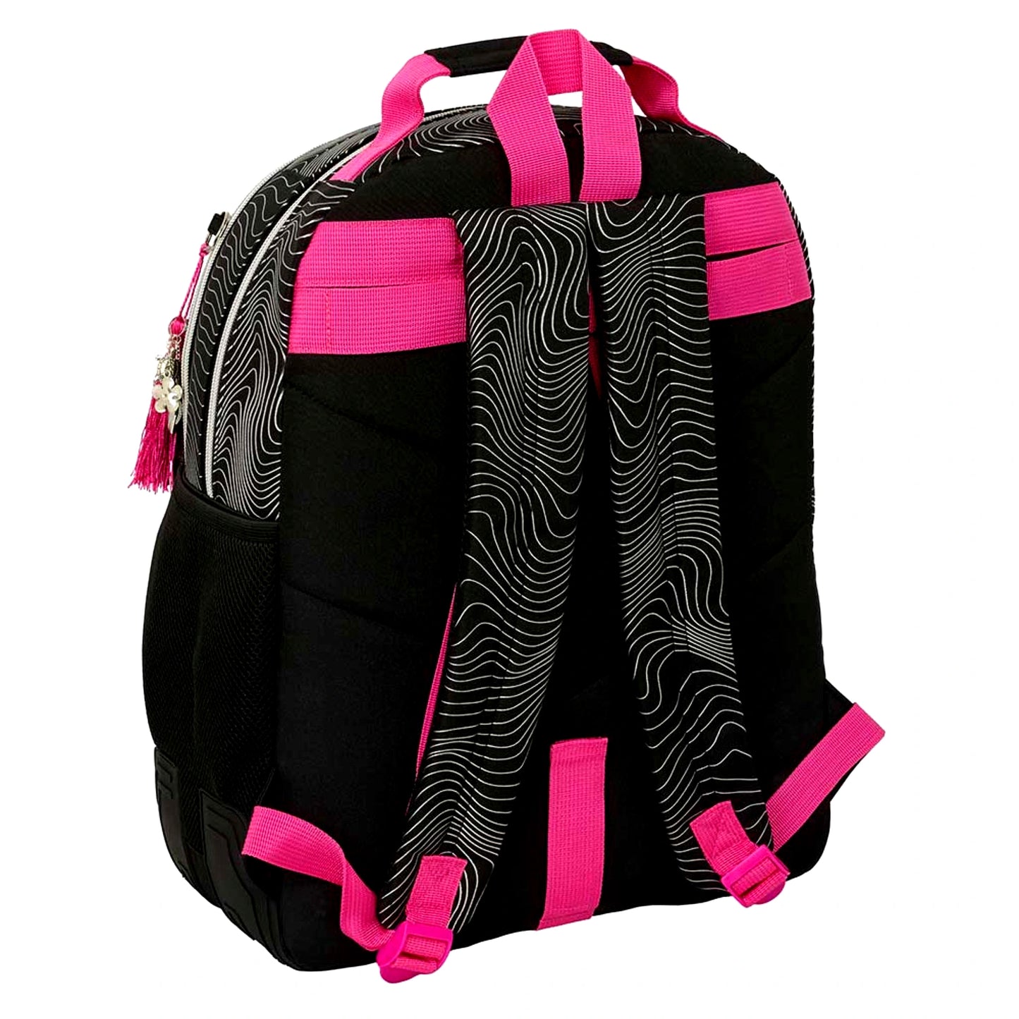 Zaino Scuola Doppio Scomparto K-Pop Demon Hunters Energy Huntrix con Cantoniere Antirozza Adattabile Carrello Safta — 20 Litri