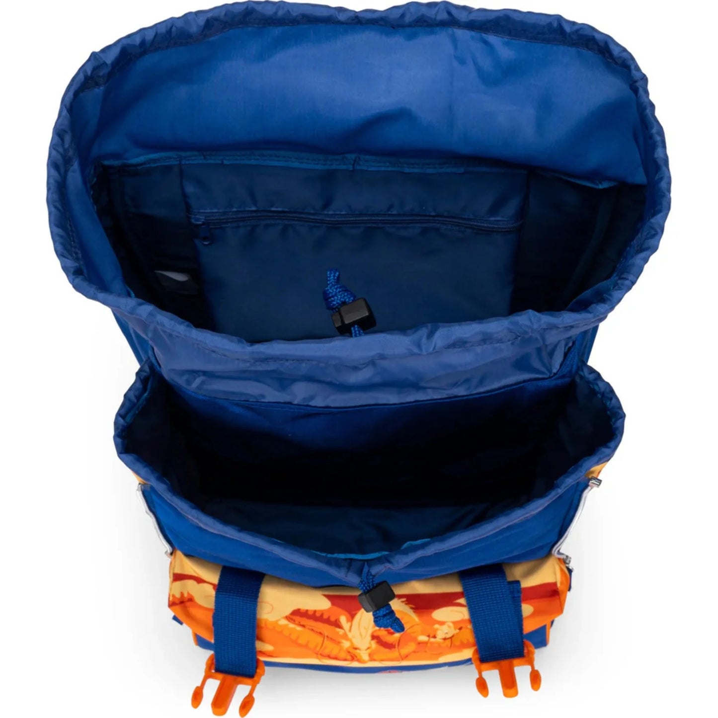 Dragon Ball Super Goku Extendable School Backpack with Flap, Buckles, and Double Compartment Blue Orange Panini