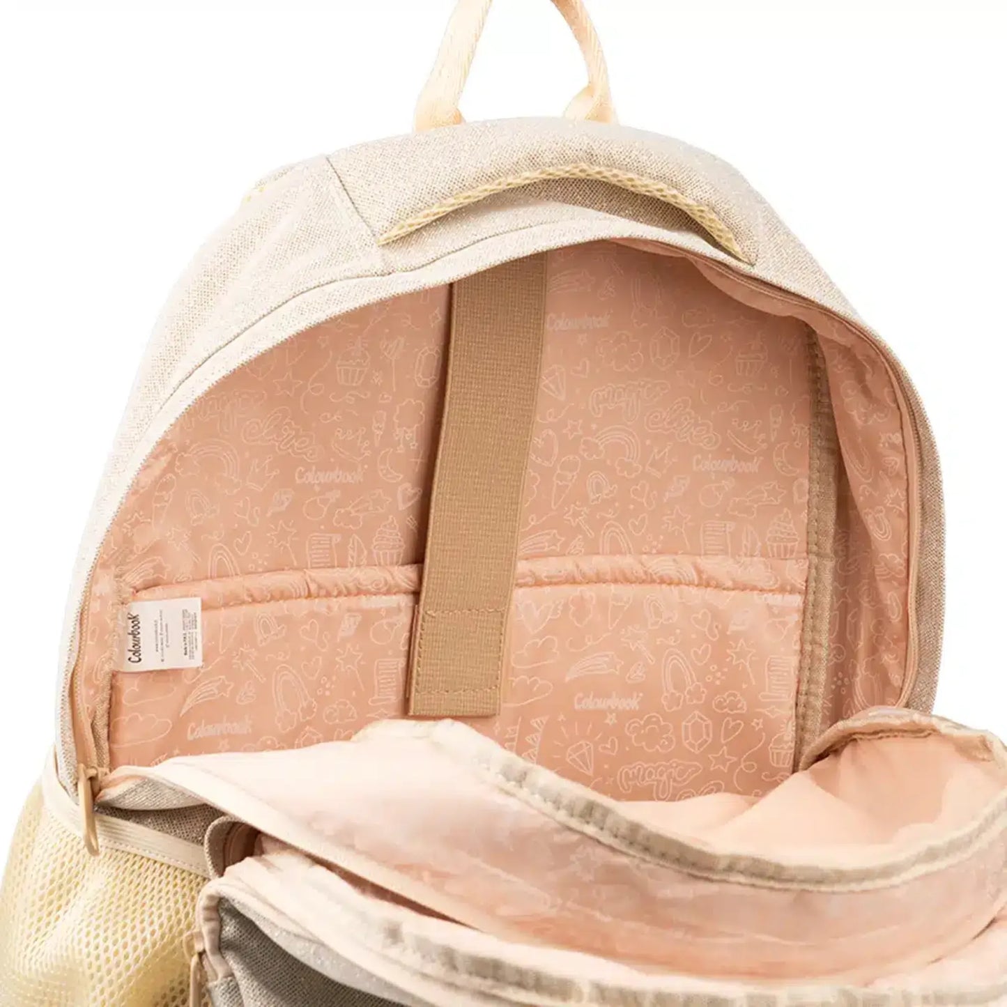 Zaino Scuola Colourbook Glitter 30L Lilla Nero Rosa Oro 2026-2027