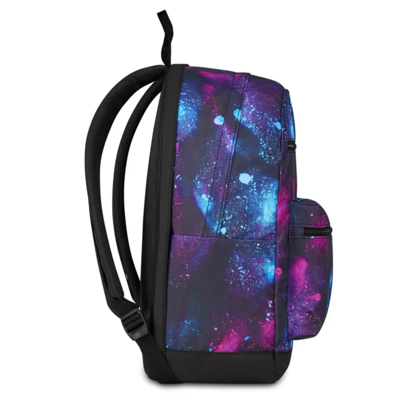 Zaino Seven The Double Reversibile Free Shine con Earphones Wireless e Marker Fantasia Galaxy Blu Viola