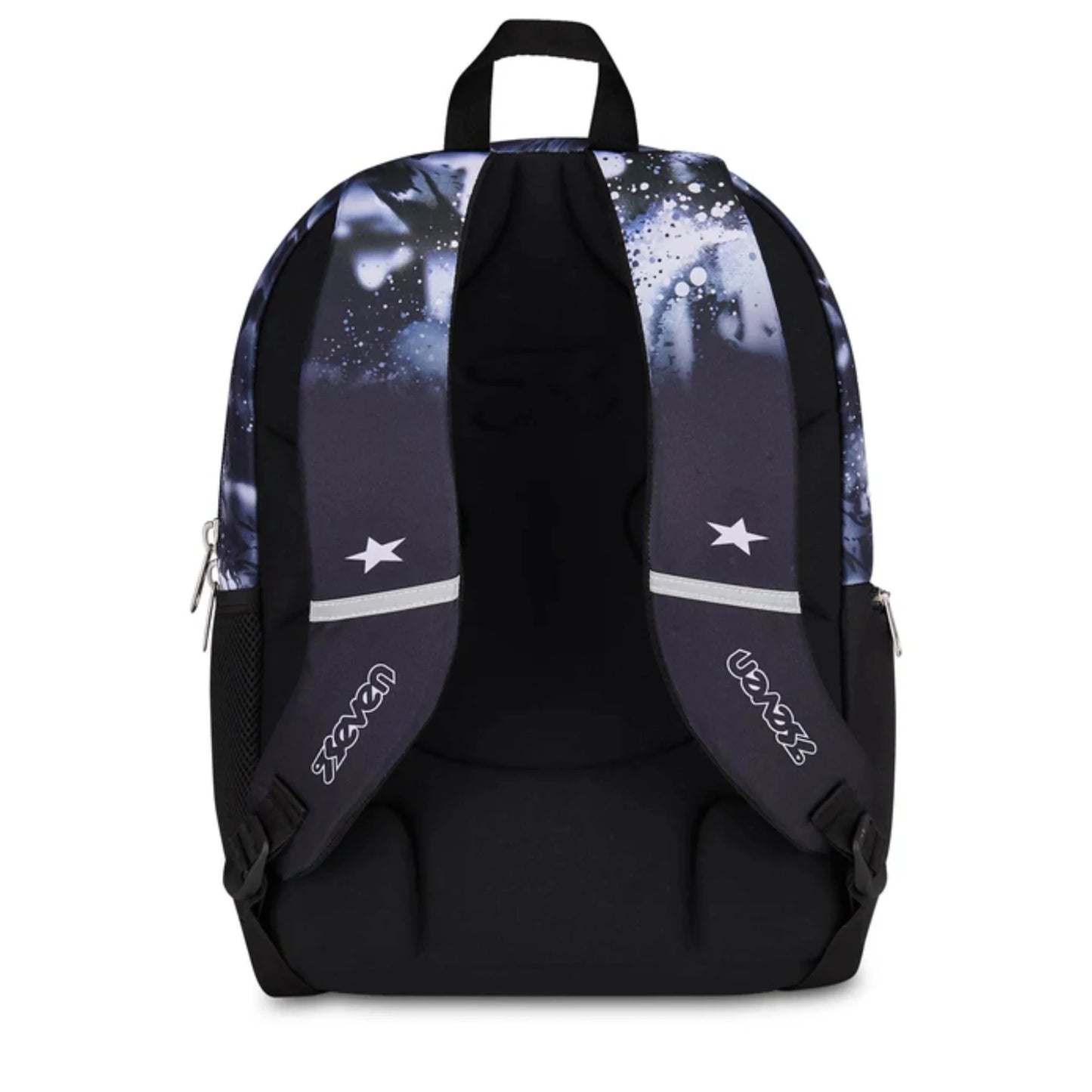 Zaino Seven Dual Detach Buzzy Note Boy 2 in 1 con Zainetto Staccabile Fantasia Graffiti Blu Multicolor