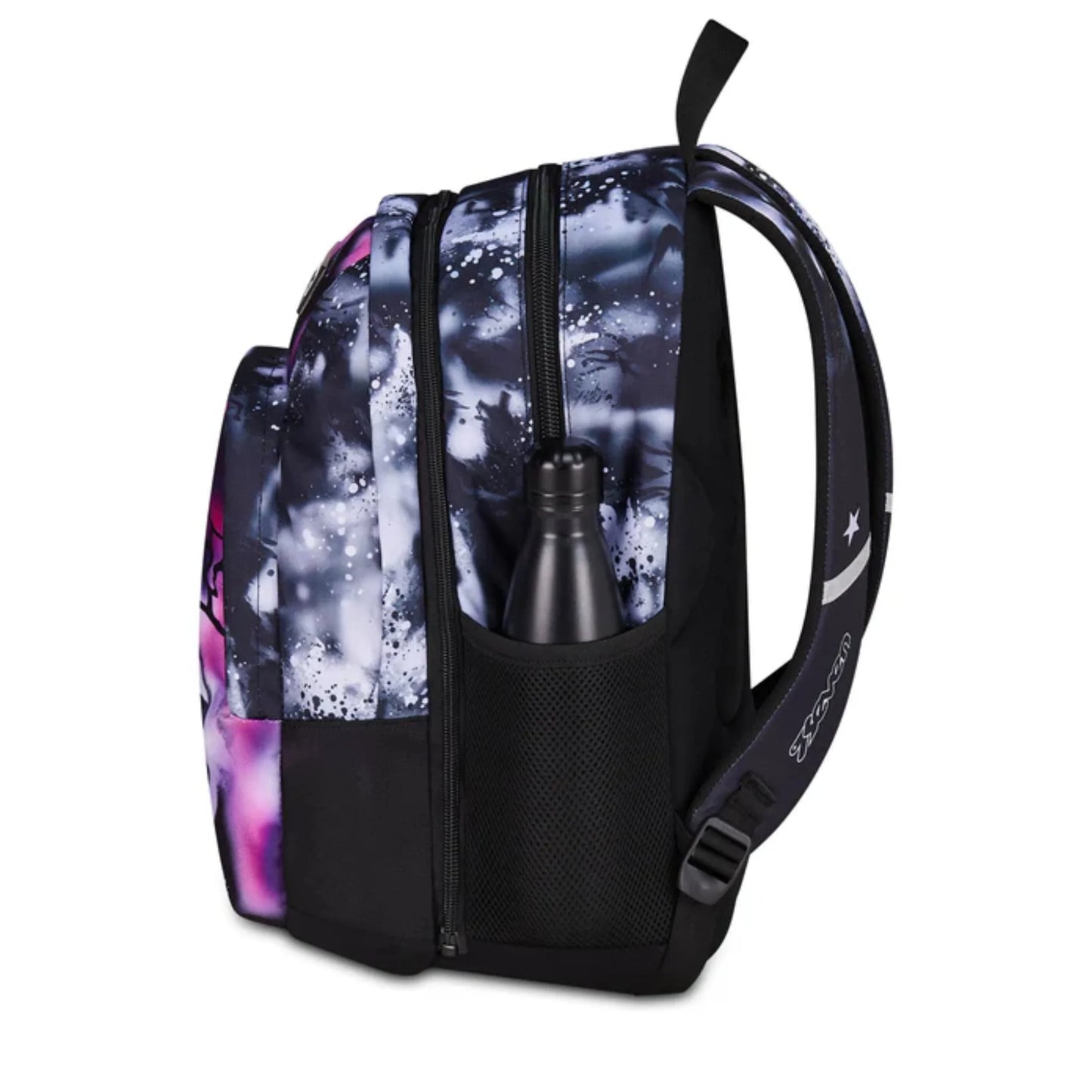 Zaino Seven Dual Detach Buzzy Note Girl 2 in 1 con Zainetto Staccabile Fantasia Viola Fucsia Galaxy