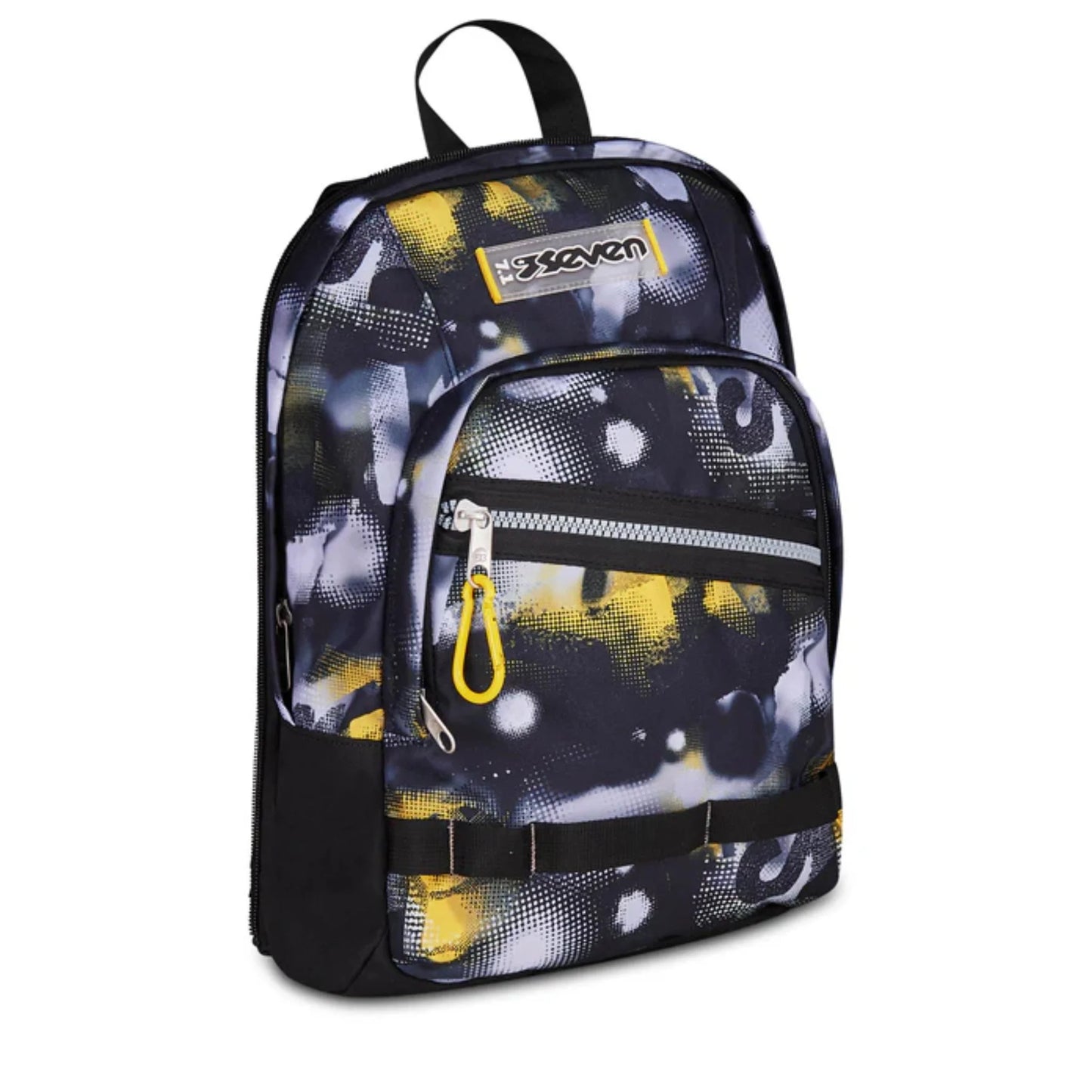 Zaino Seven Dual Detach Golden Paint 2 in 1 con Zainetto Staccabile Fantasia Giallo Oro Halftone