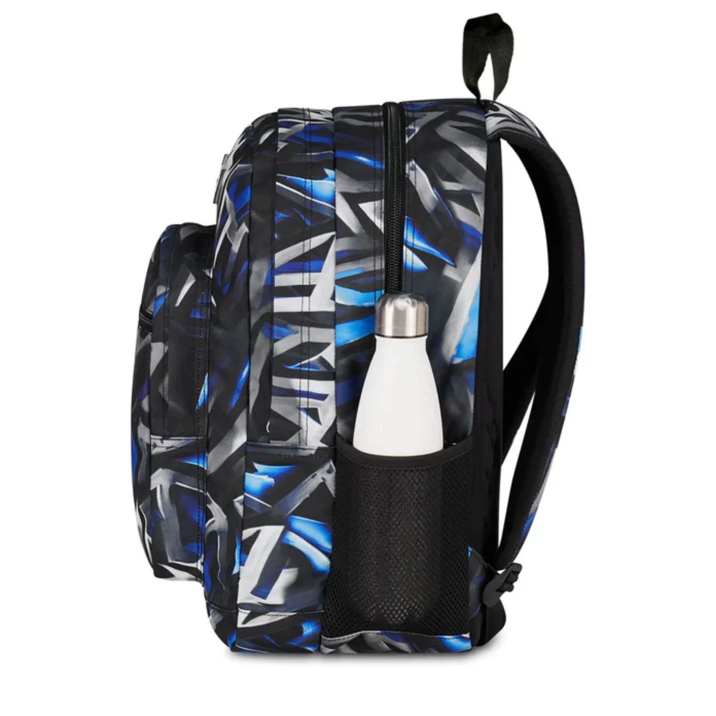 Zaino Seven Freethink Boy Fantasia Graffiti Blu Doppio Scomparto con Tasca PC e Porta Borraccia