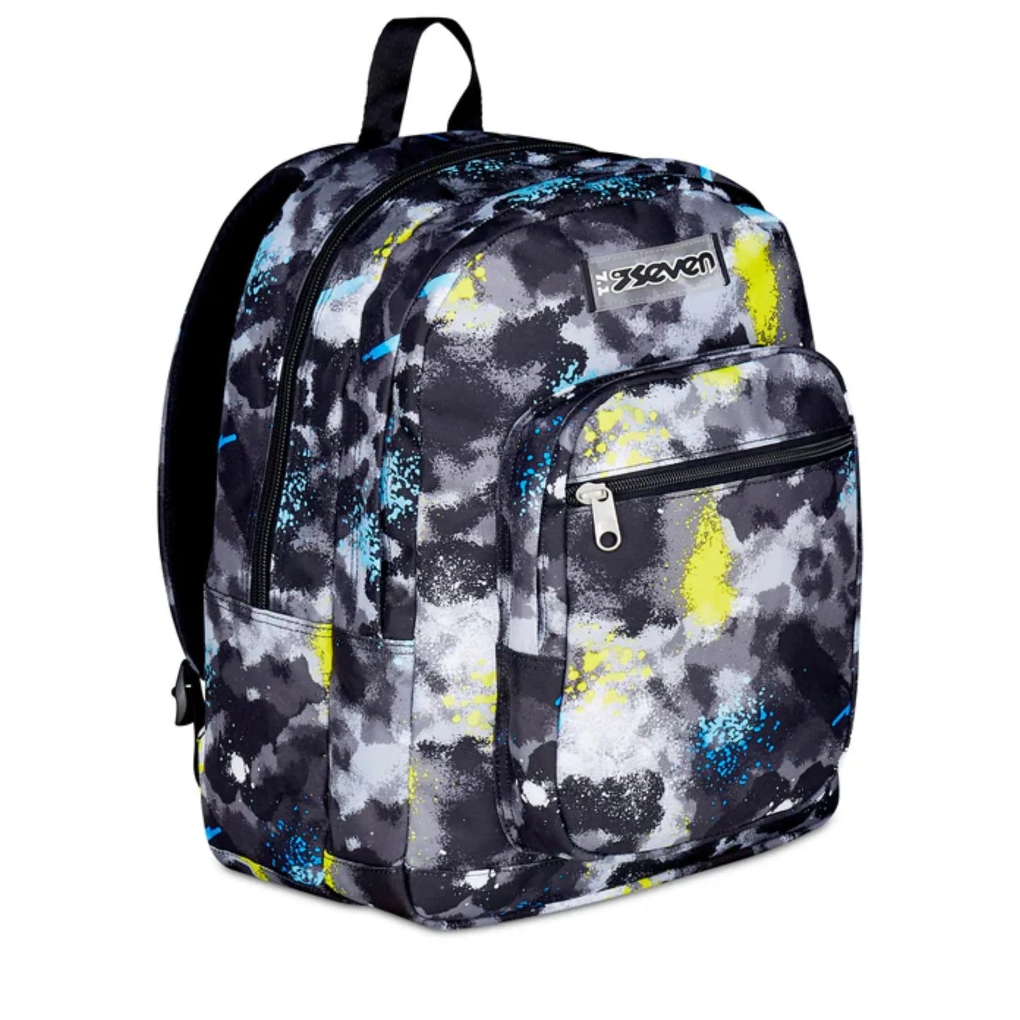 Zaino Seven Freethink Boy Fantasia Mimetica Grigia Doppio Scomparto con Tasca PC e Porta Borraccia