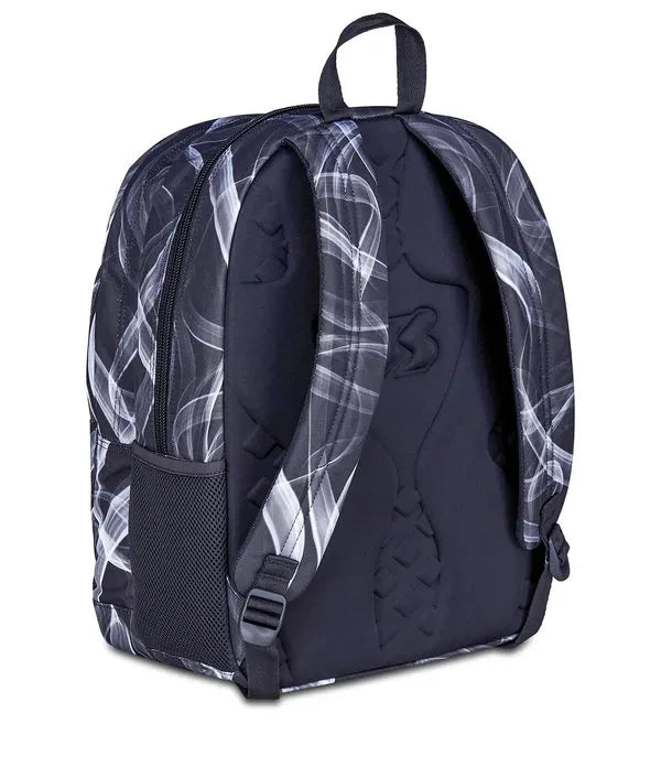 Zaino Seven Freethink Boy Smoke Doppio Scomparto con Tasca PC e Porta Borraccia Fantasia Fumo Nero