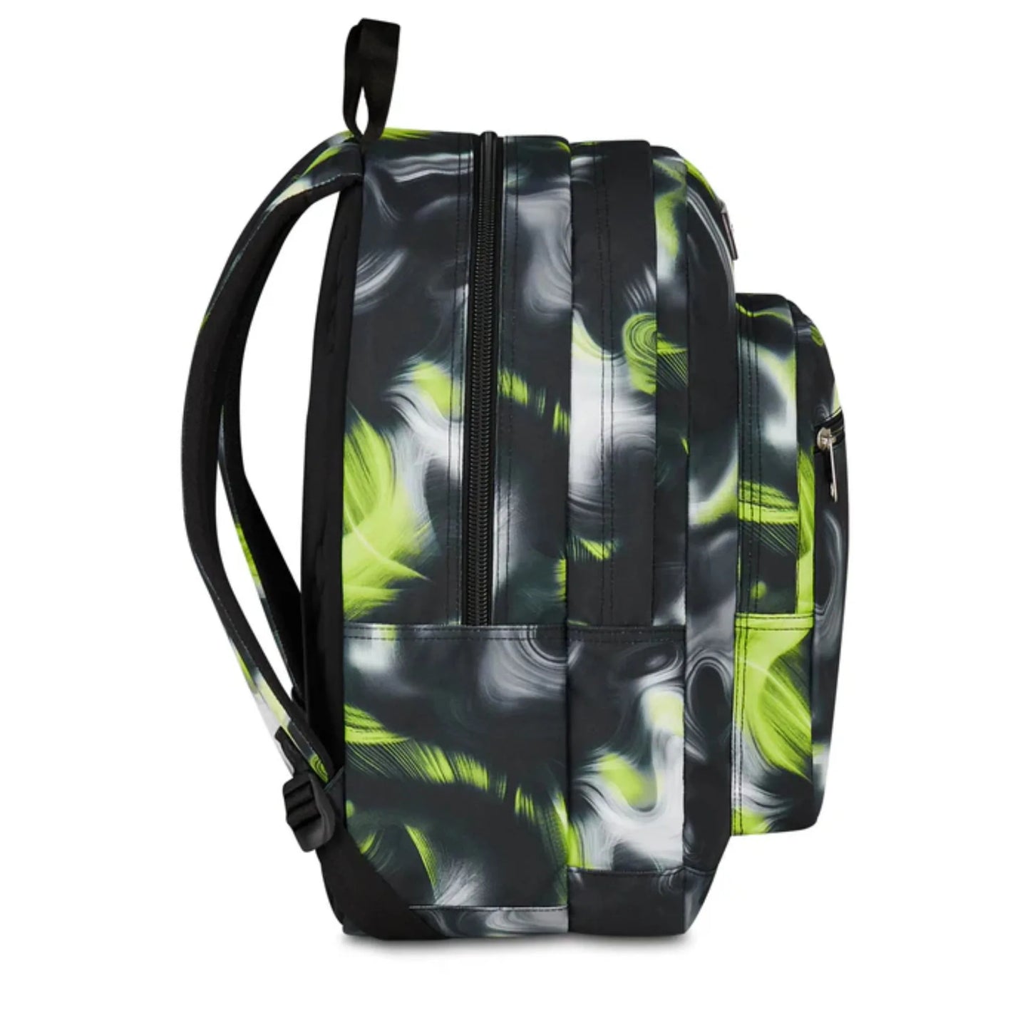 Zaino Seven Freethink Boy Fantasia Vortice Verde Lime Doppio Scomparto con Tasca PC e Porta Borraccia