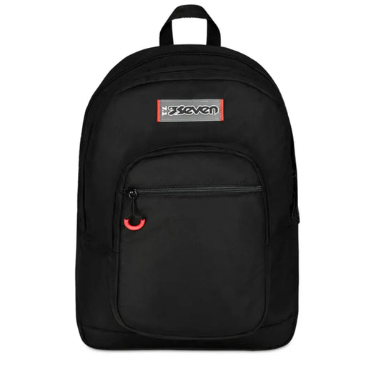 Zaino Seven Freethink Doppio Scomparto Nero con Tasca PC e Porta Borraccia