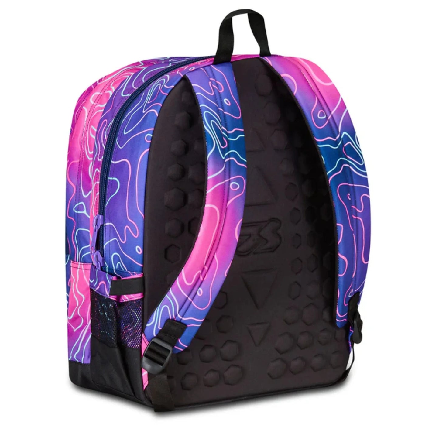 Zaino Seven Freethink Girl Mapset Fantasia Topografica Neon Doppio Scomparto con USB Plug e Tasca PC